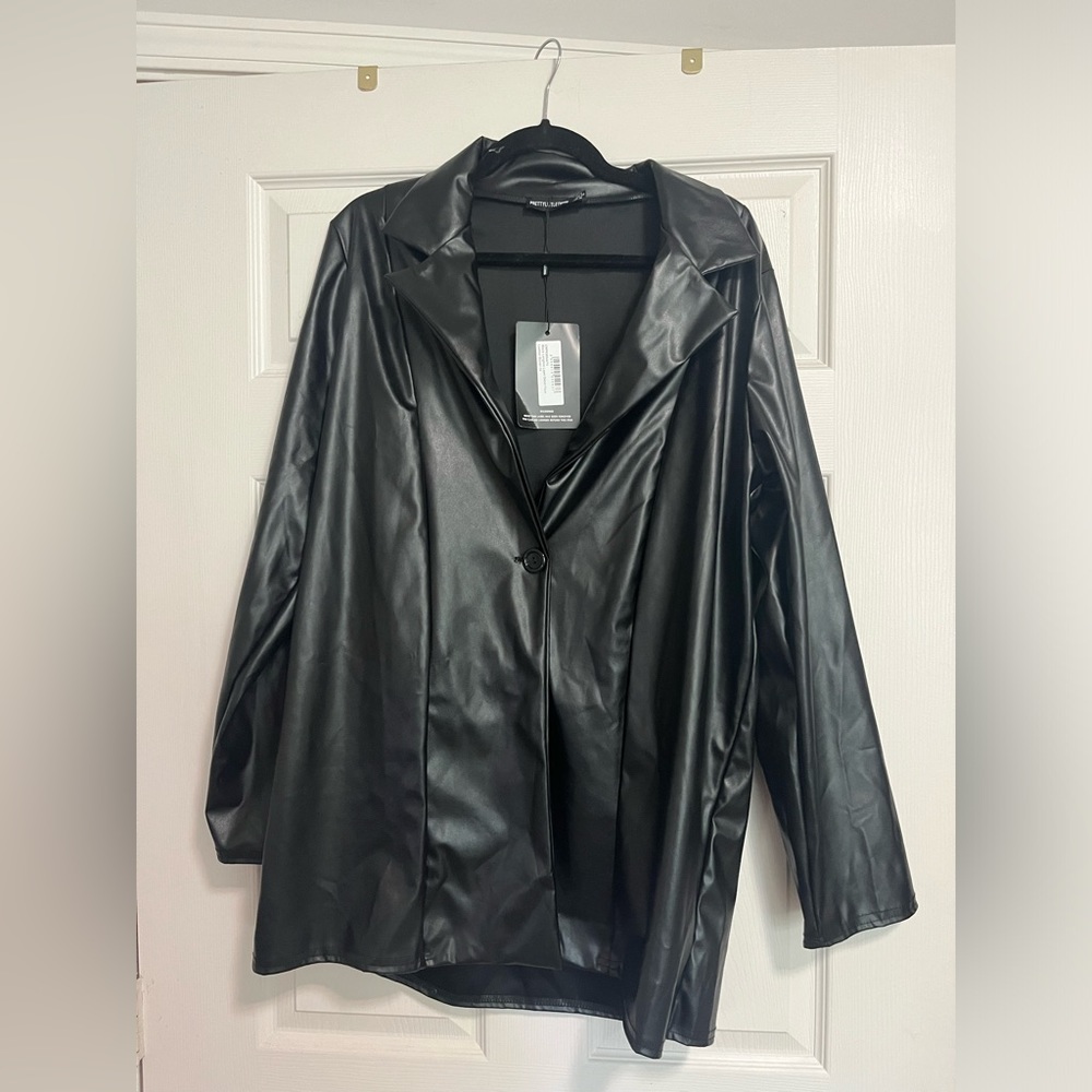 PrettyLittleThing Leather Jacket -NWT